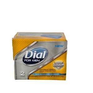 Dial for Men Odor Armour Bar Soap 2 pack 2.25 oz. Antibacterial NEW Discontinued